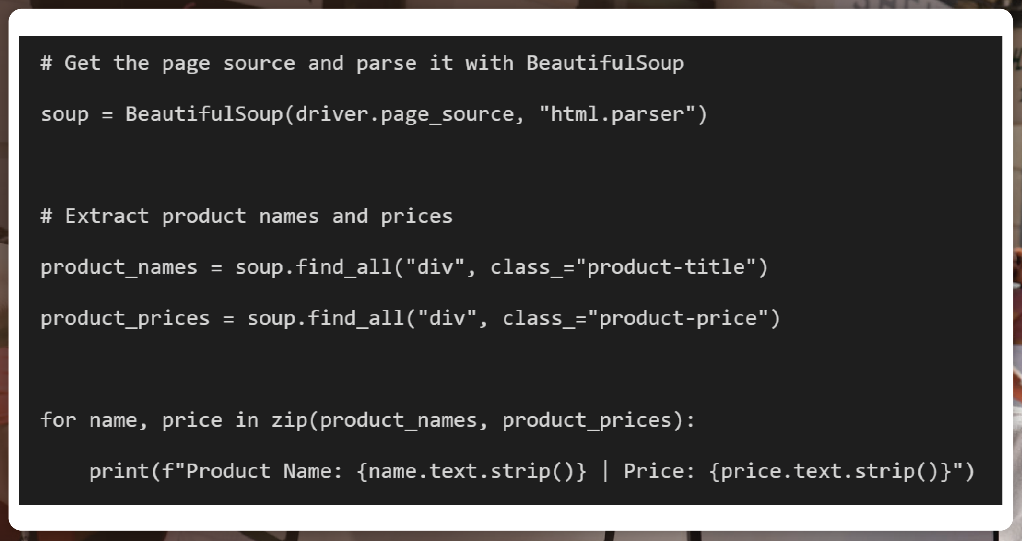 Parse-Data-with-BeautifulSoup