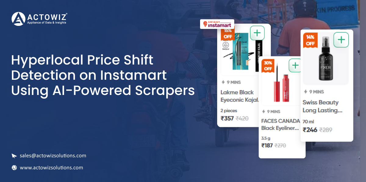 Actowiz Solutions – Hyperlocal Price Shift Detection on Instamart Using AI-Powered Scrapers